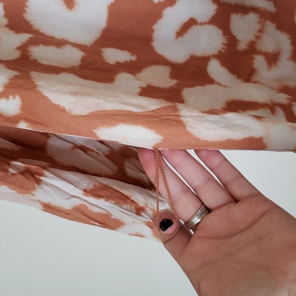 Elizabeth and James cheetah print tie dye dress flowy, on off shoulder, women XS - Picture 7 of 10